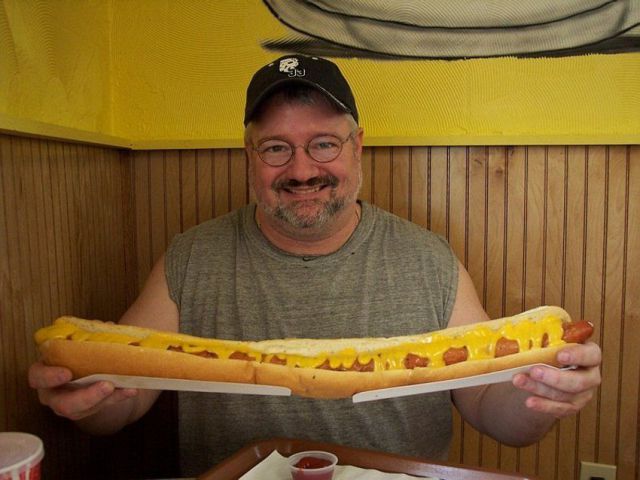 Hot dog baguette