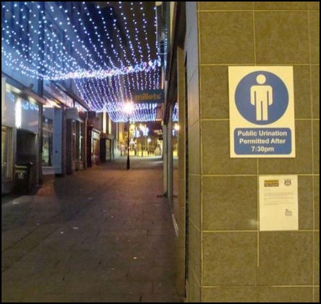 Public urination permitted after 7:30pm