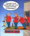 humour image photo saut elastique handi